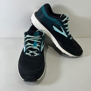 Brooks Dyad 10 Running‎ Shoes Women 10.5 Black Blue Mesh Athletic Comfort Gym